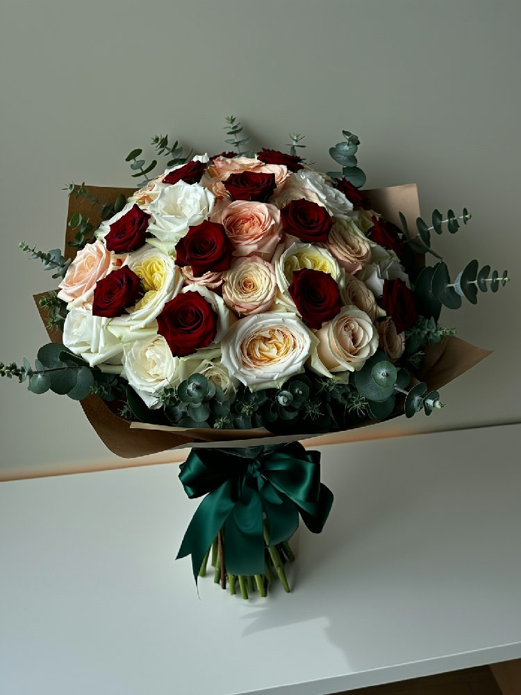 30 blandade rosor